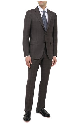 Мужской костюм шерсти и шелка ERMENEGILDO ZEGNA коричневого цвета по цене 221000 руб., арт. 816540/221225 | Фото 1 Мужской костюм шерсти и шелка ERMENEGILDO ZEGNA коричневого цвета, арт. 816540/221225 | Фото 1