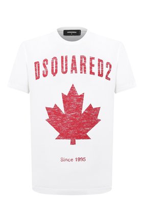 Мужская хлопковая футболка DSQUARED2 белого цвета по цене 18150 руб., арт. S74GD0706/S22427 | Фото 1 Мужская хлопковая футболка DSQUARED2 белого цвета, арт. S74GD0706/S22427 | Фото 1