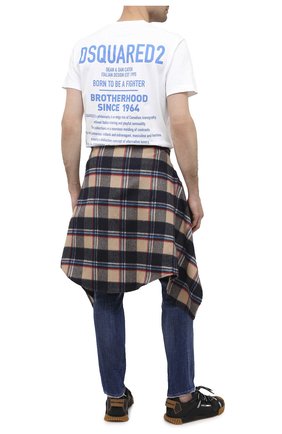 Мужская хлопковая футболка DSQUARED2 белого цвета по цене 19950 руб., арт. S74GD0747/S22844 | Фото 2 Мужская хлопковая футболка DSQUARED2 белого цвета, арт. S74GD0747/S22844 | Фото 2
