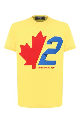 Мужская хлопковая футболка DSQUARED2 желтого цвета по цене 19950 руб., арт. S74GD0756/S22427 | Фото 1 Мужская хлопковая футболка DSQUARED2 желтого цвета, арт. S74GD0756/S22427 | Фото 1