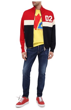 Мужская хлопковая футболка DSQUARED2 желтого цвета по цене 19950 руб., арт. S74GD0756/S22427 | Фото 2 Мужская хлопковая футболка DSQUARED2 желтого цвета, арт. S74GD0756/S22427 | Фото 2