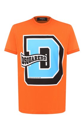 Мужская хлопковая футболка DSQUARED2 оранжевого цвета по цене 21050 руб., арт. S74GD0760/S22427 | Фото 1 Мужская хлопковая футболка DSQUARED2 оранжевого цвета, арт. S74GD0760/S22427 | Фото 1