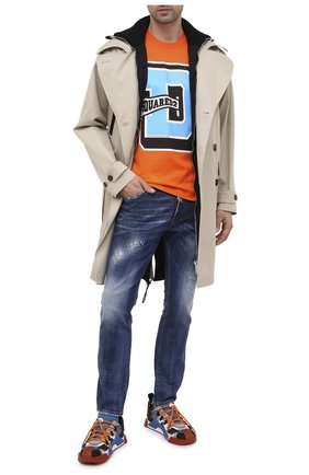Мужская хлопковая футболка DSQUARED2 оранжевого цвета по цене 21050 руб., арт. S74GD0760/S22427 | Фото 2 Мужская хлопковая футболка DSQUARED2 оранжевого цвета, арт. S74GD0760/S22427 | Фото 2