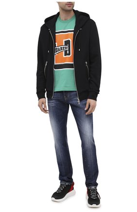 Мужская хлопковая футболка DSQUARED2 зеленого цвета по цене 21050 руб., арт. S74GD0760/S22427 | Фото 2 Мужская хлопковая футболка DSQUARED2 зеленого цвета, арт. S74GD0760/S22427 | Фото 2