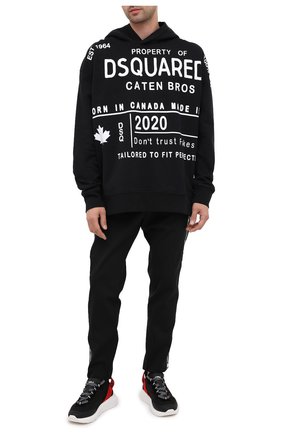 Мужской хлопковое худи DSQUARED2 черного цвета по цене 46950 руб., арт. S74GU0417/S25030 | Фото 2 Мужской хлопковое худи DSQUARED2 черного цвета, арт. S74GU0417/S25030 | Фото 2