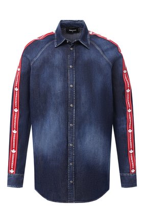 Мужская джинсовая рубашка DSQUARED2 синего цвета по цене 59150 руб., арт. S74DM0411/S30341 | Фото 1 Мужская джинсовая рубашка DSQUARED2 синего цвета, арт. S74DM0411/S30341 | Фото 1
