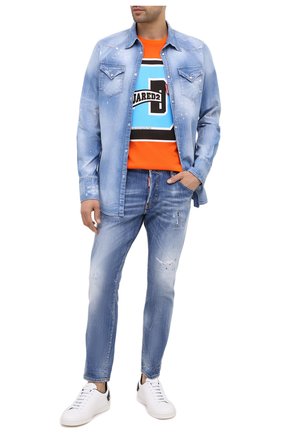 Мужская джинсовая рубашка DSQUARED2 синего цвета по цене 47500 руб., арт. S74DM0452/S30341 | Фото 2 Мужская джинсовая рубашка DSQUARED2 синего цвета, арт. S74DM0452/S30341 | Фото 2