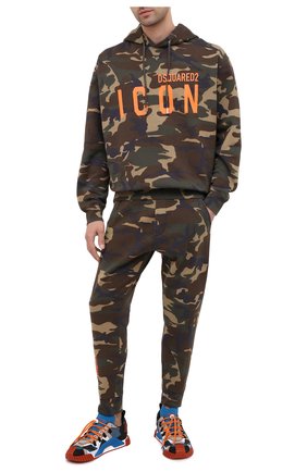 Мужской хлопковые джоггеры DSQUARED2 хаки цвета по цене 39950 руб., арт. S79KA0005/S25469 | Фото 2 Мужской хлопковые джоггеры DSQUARED2 хаки цвета, арт. S79KA0005/S25469 | Фото 2