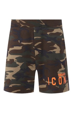 Мужские хлопковые шорты DSQUARED2 хаки цвета по цене 27800 руб., арт. S79MU0008/S25469 | Фото 1 Мужские хлопковые шорты DSQUARED2 хаки цвета, арт. S79MU0008/S25469 | Фото 1
