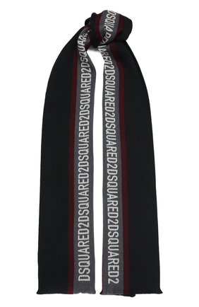 Мужской шерстяной шарф DSQUARED2 черного цвета по цене 13450 руб., арт. SCM0020 01W03179 | Фото 1 Мужской шерстяной шарф DSQUARED2 черного цвета, арт. SCM0020 01W03179 | Фото 1