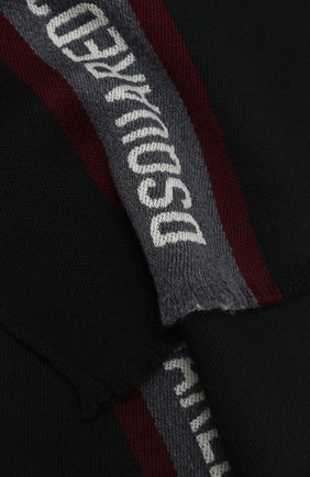 Мужской шерстяной шарф DSQUARED2 черного цвета по цене 13450 руб., арт. SCM0020 01W03179 | Фото 2 Мужской шерстяной шарф DSQUARED2 черного цвета, арт. SCM0020 01W03179 | Фото 2