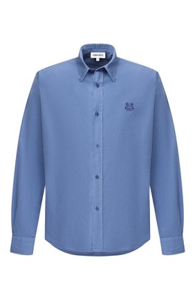 Мужская хлопковая рубашка KENZO голубого цвета по цене 14800 руб., арт. FA65CH4001LA | Фото 1 Мужская хлопковая рубашка KENZO голубого цвета, арт. FA65CH4001LA | Фото 1