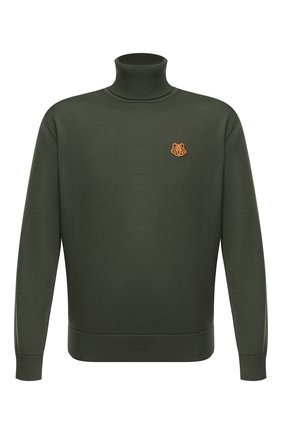 Мужской шерстяной свитер KENZO хаки цвета по цене 26350 руб., арт. FA65PU5383TA | Фото 1 Мужской шерстяной свитер KENZO хаки цвета, арт. FA65PU5383TA | Фото 1