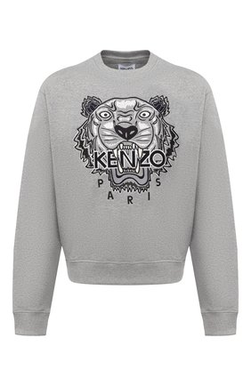 Мужской хлопковый свитшот KENZO серого цвета по цене 24650 руб., арт. FA65SW1114XV | Фото 1 Мужской хлопковый свитшот KENZO серого цвета, арт. FA65SW1114XV | Фото 1