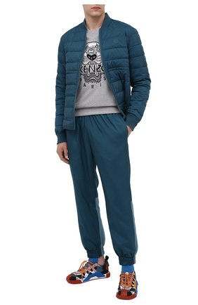 Мужской хлопковый свитшот KENZO серого цвета по цене 24650 руб., арт. FA65SW1114XV | Фото 2 Мужской хлопковый свитшот KENZO серого цвета, арт. FA65SW1114XV | Фото 2