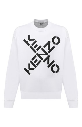Мужской хлопковый свитшот kenzo sport KENZO белого цвета по цене 16550 руб., арт. FA65SW5214MS | Фото 1 Мужской хлопковый свитшот kenzo sport KENZO белого цвета, арт. FA65SW5214MS | Фото 1
