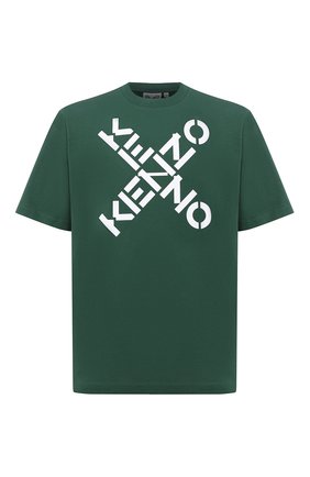 Мужская хлопковая футболка kenzo sport KENZO зеленого цвета по цене 9855 руб., арт. FA65TS5024SJ | Фото 1 Мужская хлопковая футболка kenzo sport KENZO зеленого цвета, арт. FA65TS5024SJ | Фото 1
