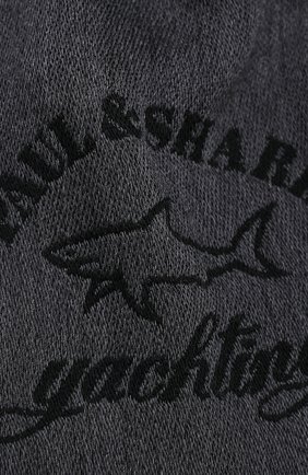 Мужской шерстяной шарф PAUL&SHARK серого цвета по цене 19900 руб., арт. I20P7010/F9G | Фото 2 Мужской шерстяной шарф PAUL&SHARK серого цвета, арт. I20P7010/F9G | Фото 2