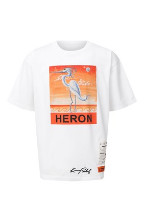 Мужская хлопковая футболка HERON PRESTON белого цвета по цене 25800 руб., арт. HMAA019F20JER0150120 | Фото 1 Мужская хлопковая футболка HERON PRESTON белого цвета, арт. HMAA019F20JER0150120 | Фото 1