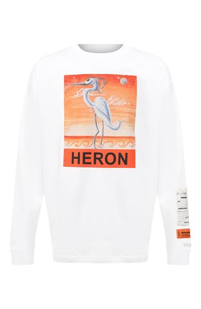 Мужская хлопковый лонгслив HERON PRESTON белого цвета по цене 25950 руб., арт. HMAB015F20JER0100120 | Фото 1 Мужская хлопковый лонгслив HERON PRESTON белого цвета, арт. HMAB015F20JER0100120 | Фото 1