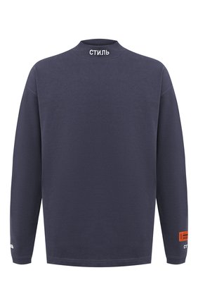 Мужская хлопковый лонгслив HERON PRESTON темно-синего цвета по цене 22050 руб., арт. HMAB017F20JER0014501 | Фото 1 Мужская хлопковый лонгслив HERON PRESTON темно-синего цвета, арт. HMAB017F20JER0014501 | Фото 1
