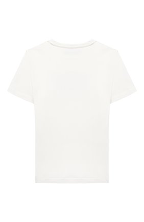 Детская хлопковая футболка VERSACE белого цвета, арт. YD000323/YA00079/4A-6A | Фото 2 (Материал внешний: Хлопок; Рукава: Короткие; Девочки Кросс-КТ: футболка-одежда; Ростовка одежда: 6 лет | 116 см)