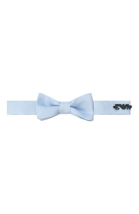 Детский галстук-бабочка EMPORIO ARMANI голубого цвета, арт. 409313/0A915 | Фото 1 (Материал: Текстиль, Шелк; Региональные ограничения белый список (Axapta Mercury): RU)