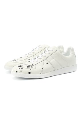 Мужские кожаные кеды replica MAISON MARGIELA белого цвета по цене 35850 руб., арт. S57WS0354/P3169 | Фото 1 Мужские кожаные кеды replica MAISON MARGIELA белого цвета, арт. S57WS0354/P3169 | Фото 1