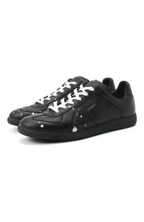 Мужские кожаные кеды replica MAISON MARGIELA черного цвета по цене 35850 руб., арт. S57WS0354/P3169 | Фото 1 Мужские кожаные кеды replica MAISON MARGIELA черного цвета, арт. S57WS0354/P3169 | Фото 1