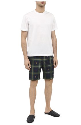 Мужские хлопковые домашние шорты POLO RALPH LAUREN темно-зеленого цвета по цене 3950 руб., арт. 714730612 | Фото 2 Мужские хлопковые домашние шорты POLO RALPH LAUREN темно-зеленого цвета, арт. 714730612 | Фото 2