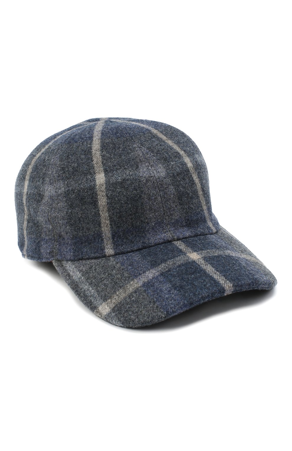 Мужской шерстяная бейсболка LORO PIANA синего цвета, арт. FAL3610 | Фото 1