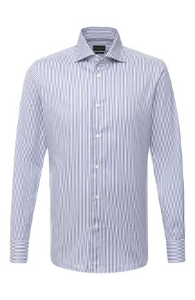 Мужская хлопковая сорочка ERMENEGILDO ZEGNA синего цвета по цене 28500 руб., арт. 801022/9MS0BA | Фото 1 Мужская хлопковая сорочка ERMENEGILDO ZEGNA синего цвета, арт. 801022/9MS0BA | Фото 1
