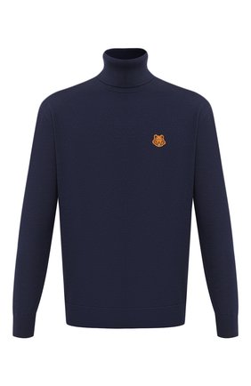 Мужской шерстяной свитер KENZO темно-синего цвета по цене 28750 руб., арт. FA65PU5383TA | Фото 1 Мужской шерстяной свитер KENZO темно-синего цвета, арт. FA65PU5383TA | Фото 1