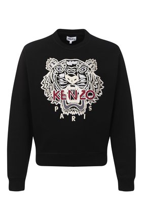 Мужской хлопковый свитшот KENZO черного цвета по цене 24650 руб., арт. FA65SW1114XV | Фото 1 Мужской хлопковый свитшот KENZO черного цвета, арт. FA65SW1114XV | Фото 1