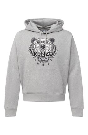 Мужской хлопковое худи KENZO серого цвета по цене 31300 руб., арт. FA65SW3114XV | Фото 1 Мужской хлопковое худи KENZO серого цвета, арт. FA65SW3114XV | Фото 1