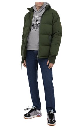 Мужской хлопковое худи KENZO серого цвета по цене 31300 руб., арт. FA65SW3114XV | Фото 2 Мужской хлопковое худи KENZO серого цвета, арт. FA65SW3114XV | Фото 2