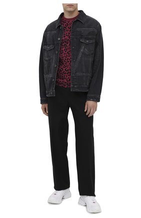 Мужская хлопковая футболка KENZO бордового цвета по цене 14800 руб., арт. FA65TS0604JI | Фото 2 Мужская хлопковая футболка KENZO бордового цвета, арт. FA65TS0604JI | Фото 2