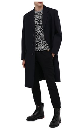 Мужская хлопковая футболка KENZO серого цвета по цене 14800 руб., арт. FA65TS0604JI | Фото 2 Мужская хлопковая футболка KENZO серого цвета, арт. FA65TS0604JI | Фото 2