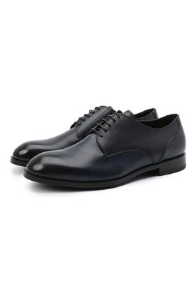 Мужские кожаные дерби ERMENEGILDO ZEGNA синего цвета по цене 59500 руб., арт. A4465X-LHNAX | Фото 1 Мужские кожаные дерби ERMENEGILDO ZEGNA синего цвета, арт. A4465X-LHNAX | Фото 1