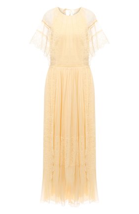 Женское шелковое платье CHLOÉ желтого цвета по цене 367000 руб., арт. CHC20AR009001 | Фото 1 Женское шелковое платье CHLOÉ желтого цвета, арт. CHC20AR009001 | Фото 1