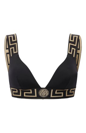 Женский треугольный бра VERSACE черного цвета по цене 16200 руб., арт. ABD01092/A232185 | Фото 1 Женский треугольный бра VERSACE черного цвета, арт. ABD01092/A232185 | Фото 1