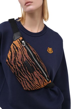 Женская поясная сумка skuba KENZO коричневого цвета по цене 19850 руб., арт. FA62SA522F11 | Фото 2 Женская поясная сумка skuba KENZO коричневого цвета, арт. FA62SA522F11 | Фото 2