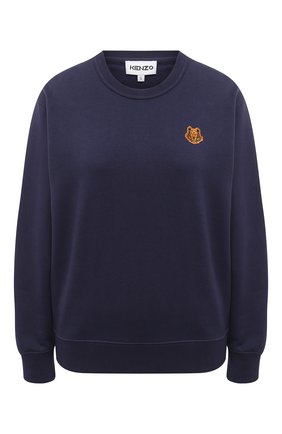 Женский хлопковый свитшот KENZO темно-синего цвета по цене 135500 тенге, арт. FA62SW8204MD | Фото 1 Женский хлопковый свитшот KENZO темно-синего цвета, арт. FA62SW8204MD | Фото 1 (Рукава: Длинные; Длина (для топов): Стандартные; Материал внешний: Хлопок; Женское Кросс-КТ: Свитшот-одежда; Стили: Кэжуэл)