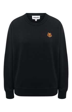 Женский хлопковый свитшот KENZO черного цвета по цене 22250 руб., арт. FA62SW8204MD | Фото 1 Женский хлопковый свитшот KENZO черного цвета, арт. FA62SW8204MD | Фото 1