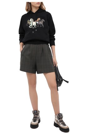 Женский хлопковое худи KENZO черного цвета по цене 35350 руб., арт. FA62SW8704M0 | Фото 2 Женский хлопковое худи KENZO черного цвета, арт. FA62SW8704M0 | Фото 2
