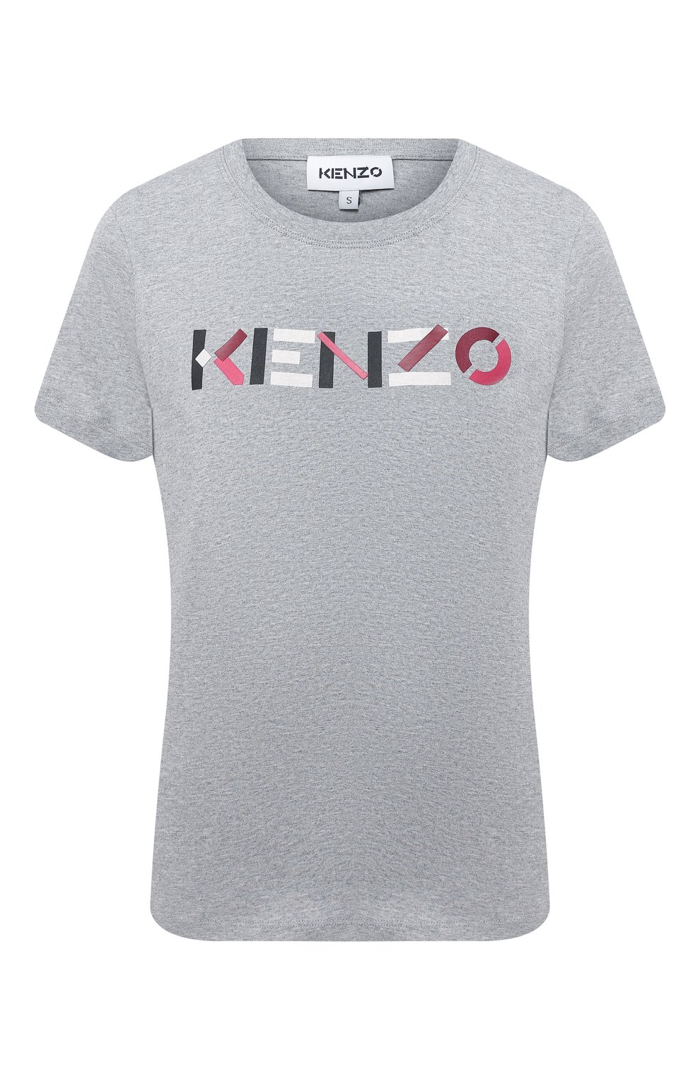 Хлопковая футболка Kenzo Серый FA62TS8404SJ 5508349