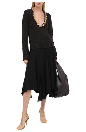 Женские кожаные босоножки bv line BOTTEGA VENETA золотого цвета по цене 63350 руб., арт. 630178/VBS90 | Фото 2 Женские кожаные босоножки bv line BOTTEGA VENETA золотого цвета, арт. 630178/VBS90 | Фото 2