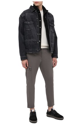 Мужские комбинированные кеды LANVIN черного цвета по цене 39200 руб., арт. FM-SKDK00-NASH-A20 | Фото 2 Мужские комбинированные кеды LANVIN черного цвета, арт. FM-SKDK00-NASH-A20 | Фото 2