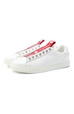 Мужские кожаные кеды DSQUARED2 белого цвета по цене 31800 руб., арт. SNM0135 01503327 | Фото 1 Мужские кожаные кеды DSQUARED2 белого цвета, арт. SNM0135 01503327 | Фото 1