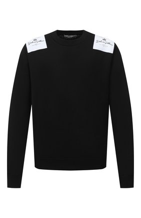 Мужской хлопковый свитшот DOLCE & GABBANA черного цвета по цене 47900 руб., арт. G90W6Z/G7WTB | Фото 1 Мужской хлопковый свитшот DOLCE & GABBANA черного цвета, арт. G90W6Z/G7WTB | Фото 1